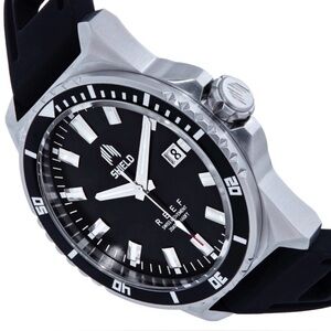 NWT Shield Reef Strap Watch w/Date - Black